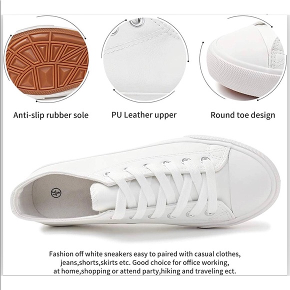 WITWATIA Faux Leather Tennis Shoes - Picture 2 of 7